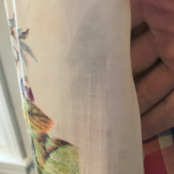 Anthro Cyrena Floral sheer tunic top - Picture 7 of 14